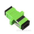 Sc/apc warna hijau mode tunggal simplex fiber optic sc adapter